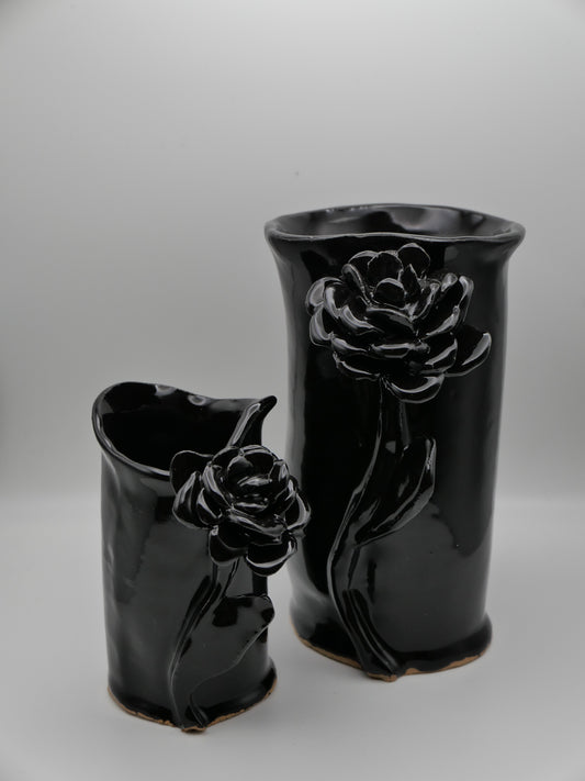 floral vase pair